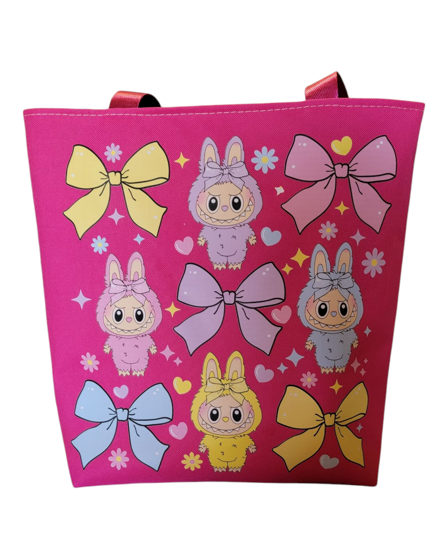 Hot Pink Labubu Tote Bag